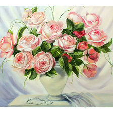 Оригинал схемы вышивки «Нежные розы.» (№1983673)