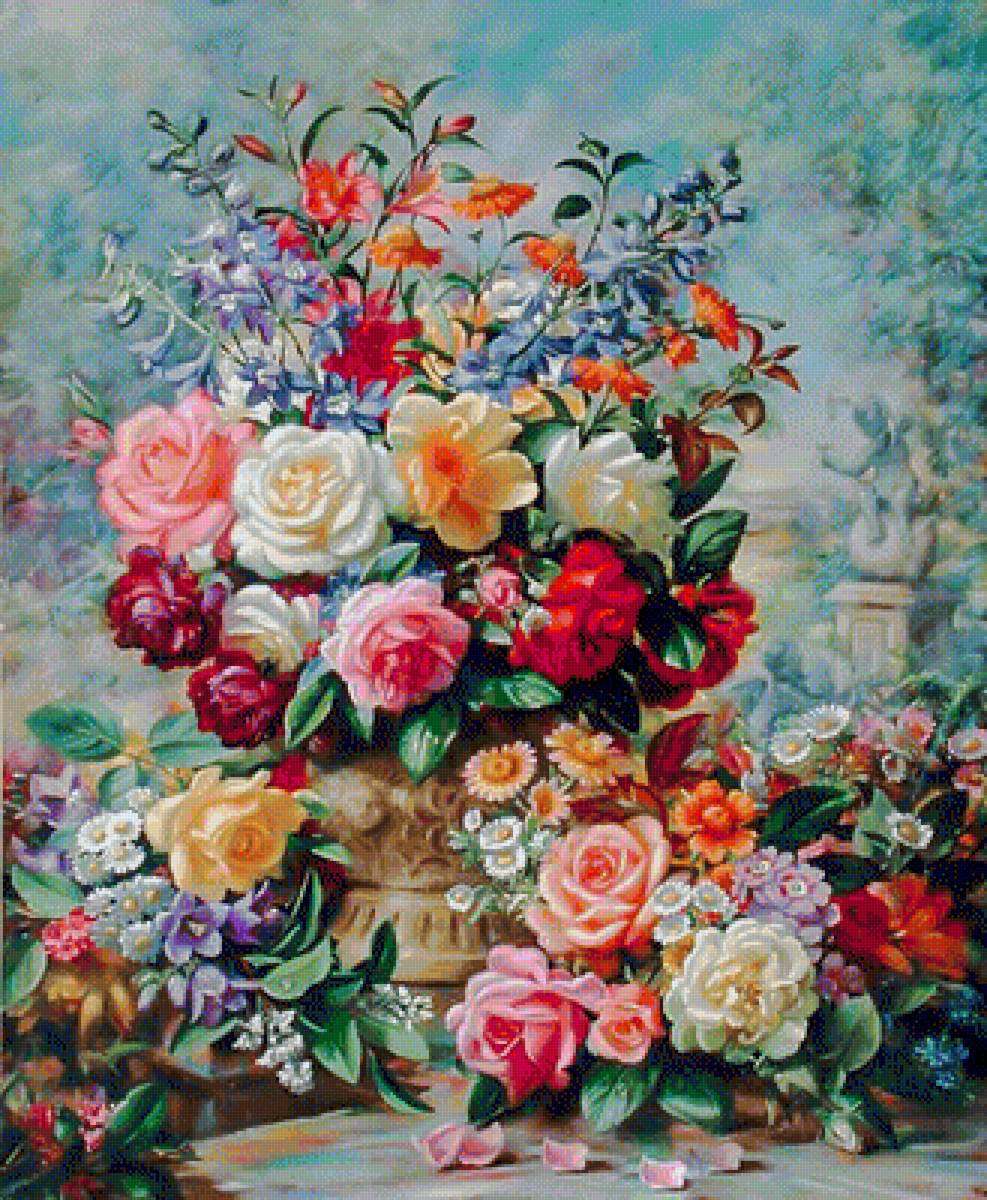 Explosion of Colors. - albert williams painter.flowers and gardens. - предпросмотр