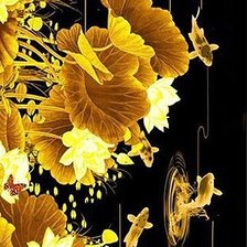 Схема вышивки «Золотые рыбки»