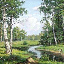 Схема вышивки «пейзаж»