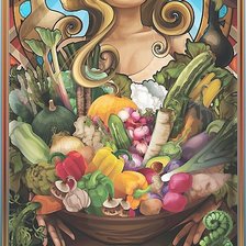 Схема вышивки «Богиня овощей»