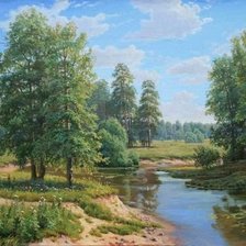 Схема вышивки «пейзаж»