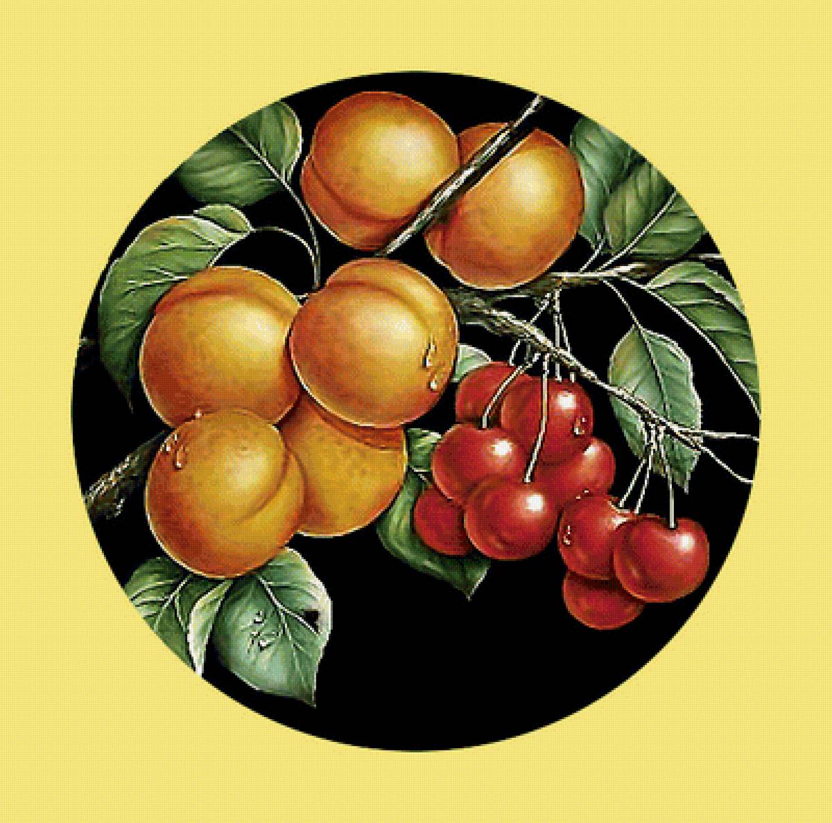 Серия "Фруктово-ягодная". - ягоды, абрикос, черешня, фрукты - предпросмотр