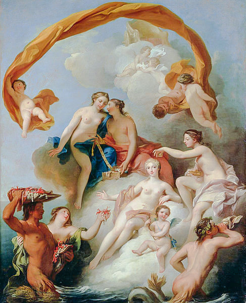 La Toilette de Venus. - françois lemoyne paintings.mythological.people. - оригинал
