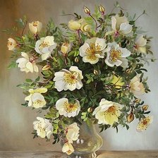 Схема вышивки «Цветущий шиповник»