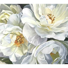Оригинал схемы вышивки «Белые цветы.» (№1986074)