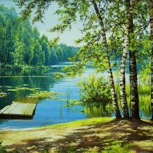 Схема вышивки «пейзаж»