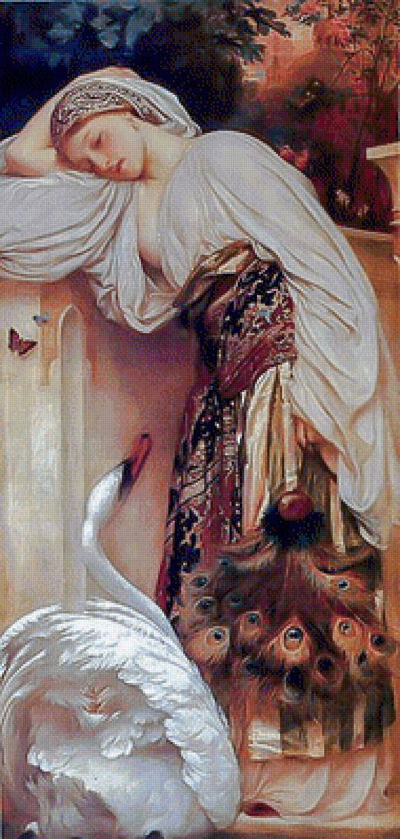 Odalisque. - frederick leighton paints.ladies.birds. - предпросмотр