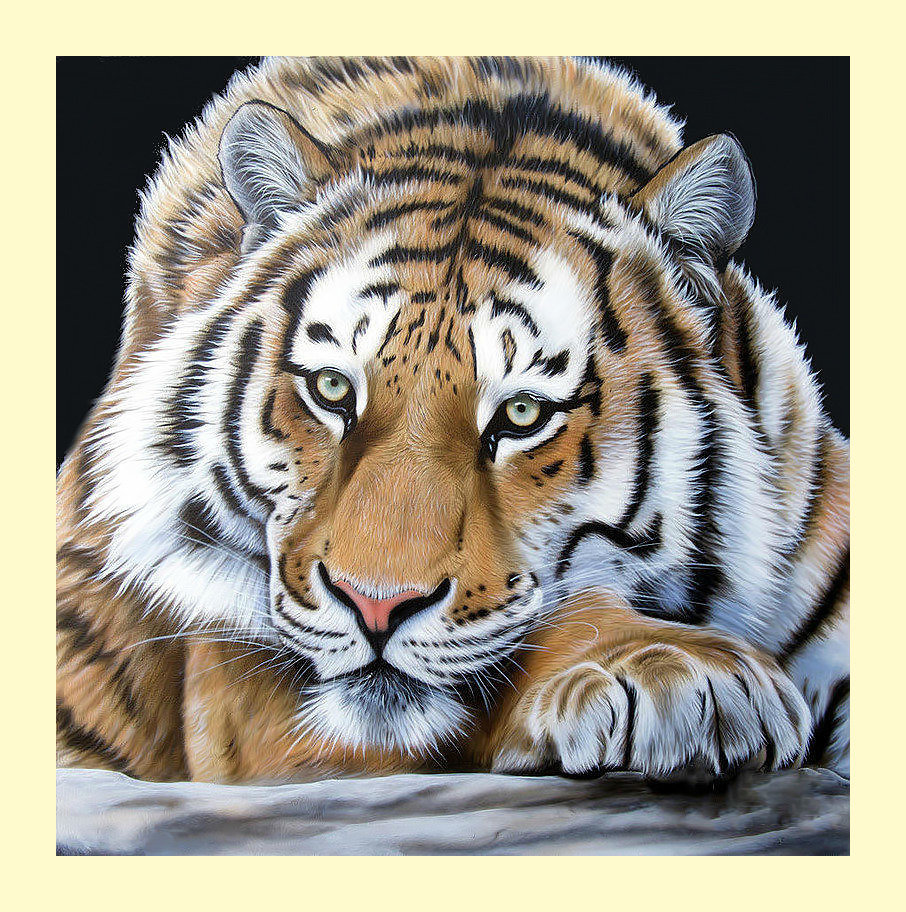 Картина бисером тигр