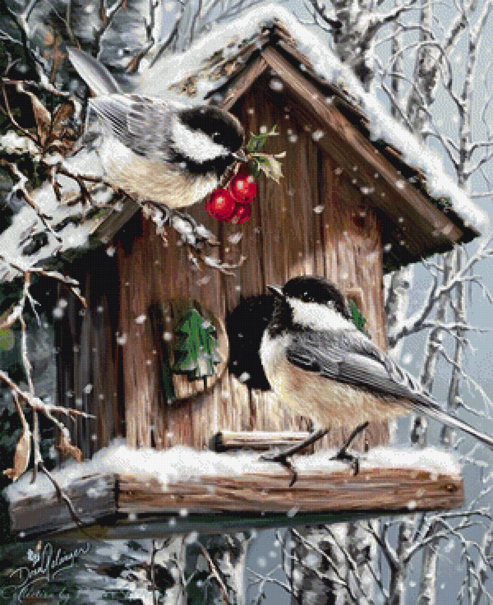 Птицы - зима, птицы - предпросмотр