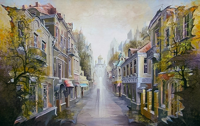 Soul Ecology. - aleksandr starodubov paints. cityscapes.people. - оригинал
