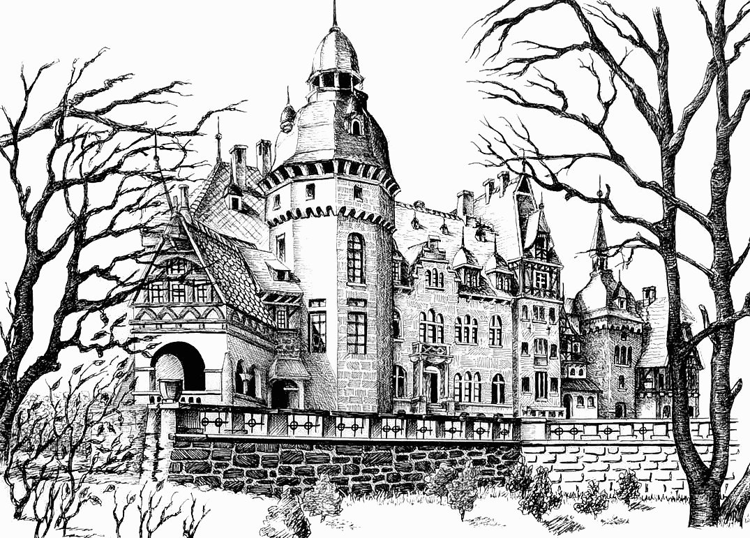 Рисунки старых замков