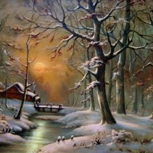 Схема вышивки «Зимний вечер 3»