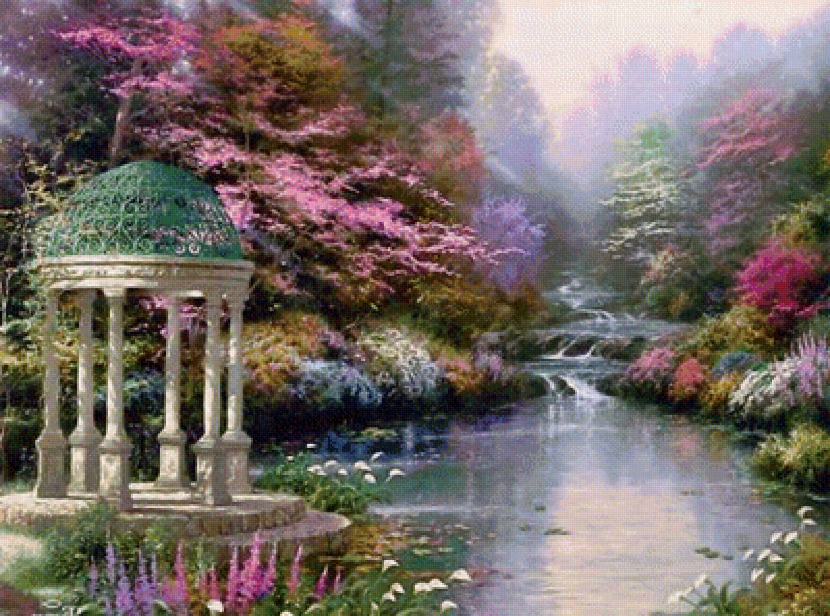 беседка - река, беседка - предпросмотр