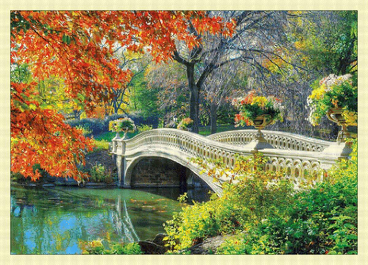 Осенний пейзаж. Мост. - мост, осень, пейзаж - предпросмотр