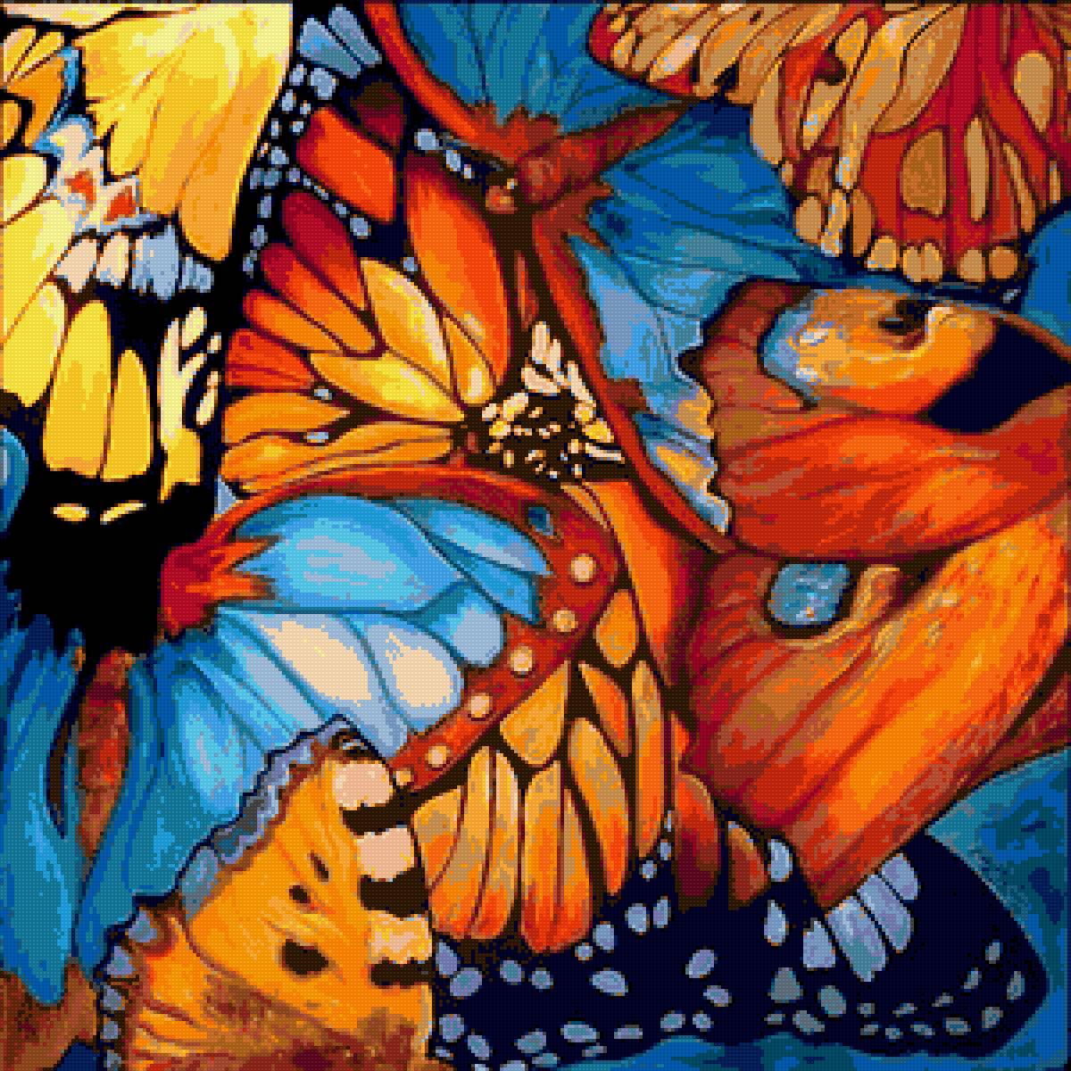 Абстрактная картина бабочки