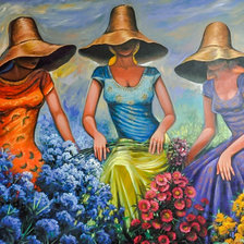 Схема вышивки «The Gossipy Neighbors.»