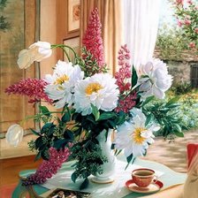 Схема вышивки «цветы»