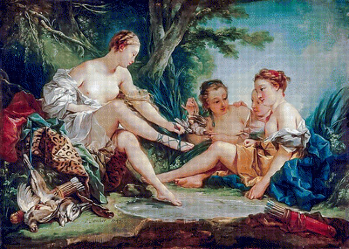 The Return of Diana Huntress. - françois boucher paintings.mythological.people. - предпросмотр