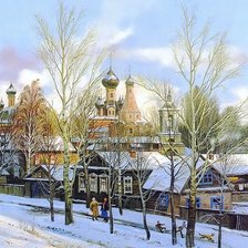 Схема вышивки «зима»