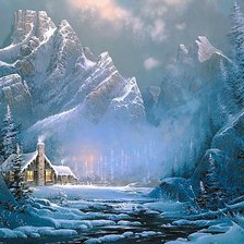 Схема вышивки «зимняя ночь»