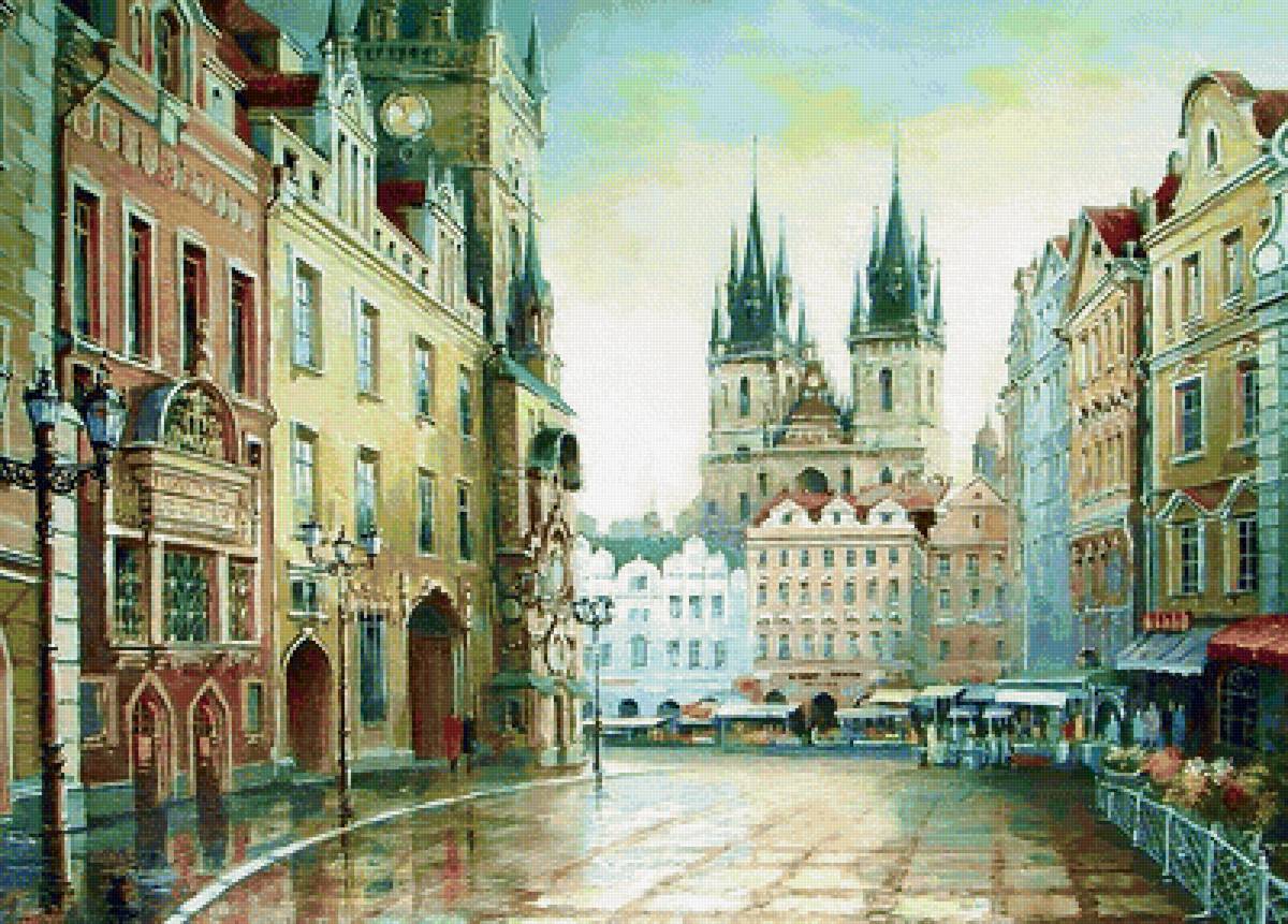 Старинные города картины. Живопись Прага старый город. Живопись улочки Праги. Прага Карлов мост акварель.