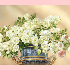 Оригинал схемы вышивки «Белые розы.» (№1989604)