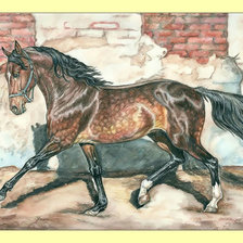 Схема вышивки «Орловский рысак.»