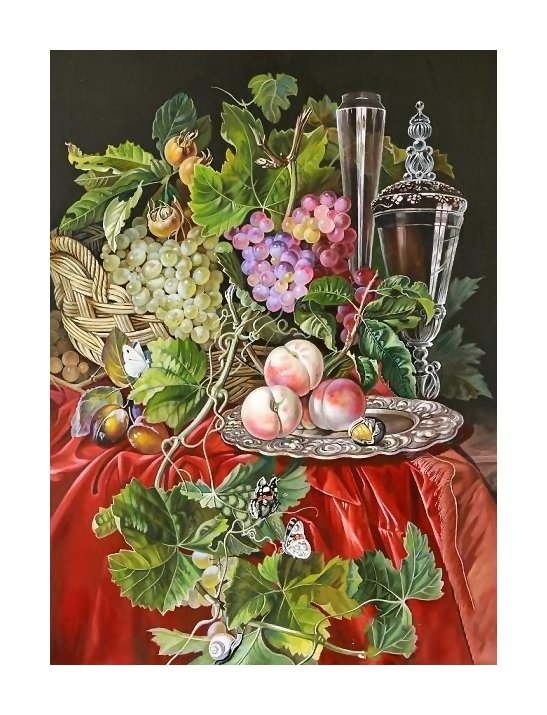 №1990017 - виноград, фрукты, натюрморт - оригинал
