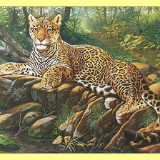 Оригинал схемы вышивки «Леопард.» (№1990265)