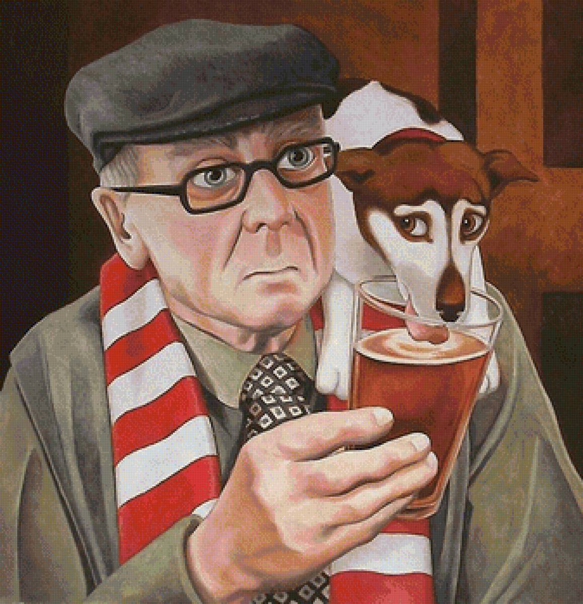 мы похожи - мужчина, собака, друзья - предпросмотр