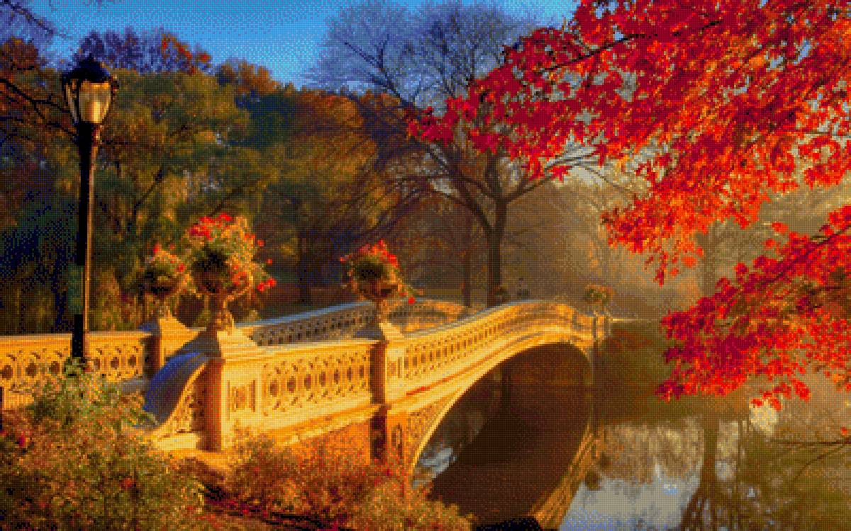 №1990353 - природа, .мостик, вода, осень - предпросмотр