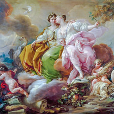 Схема вышивки «Allegory of Justice and Peace.»