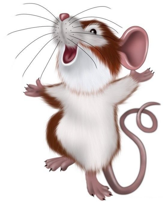Танцующий мышонок - символ2020, мышонок - оригинал