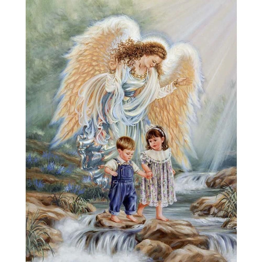 Ангел Хранитель - река, дети, ангел - оригинал