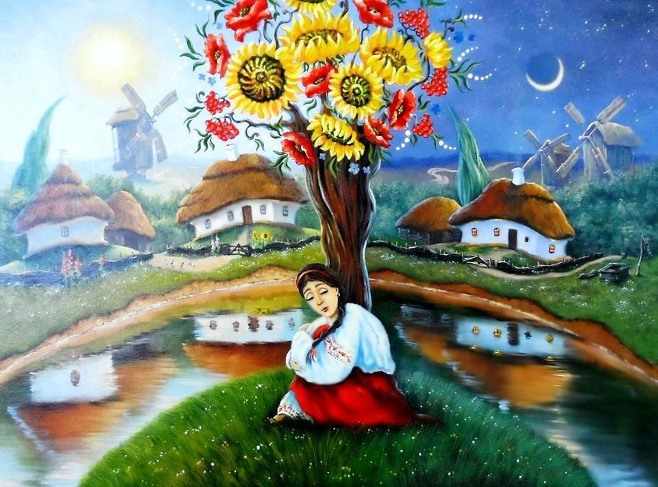 Украинские напевы. - живопись. - оригинал