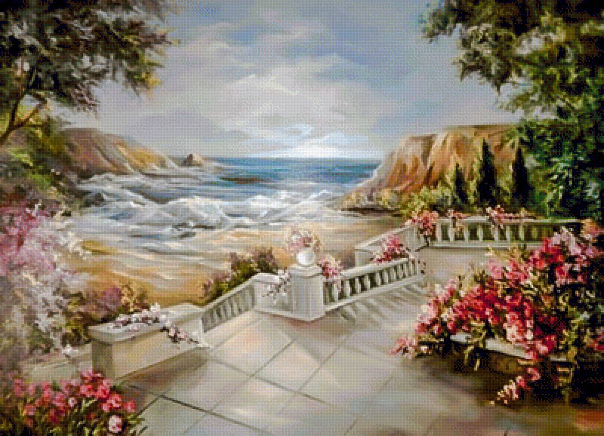 Corner to Dream. - anca bulgaru paintings.seascape.flowers and gardens. - предпросмотр