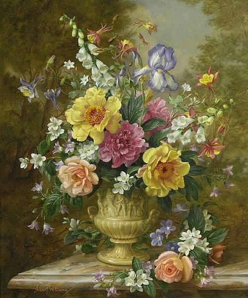 Bouquet of Summer Flowers - by albert williams (1922-2010) - оригинал