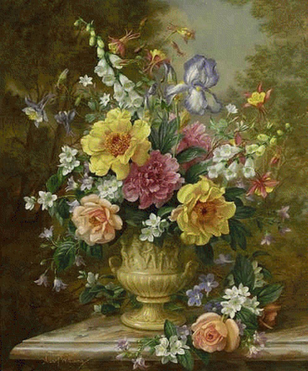 Bouquet of Summer Flowers - by albert williams (1922-2010) - предпросмотр