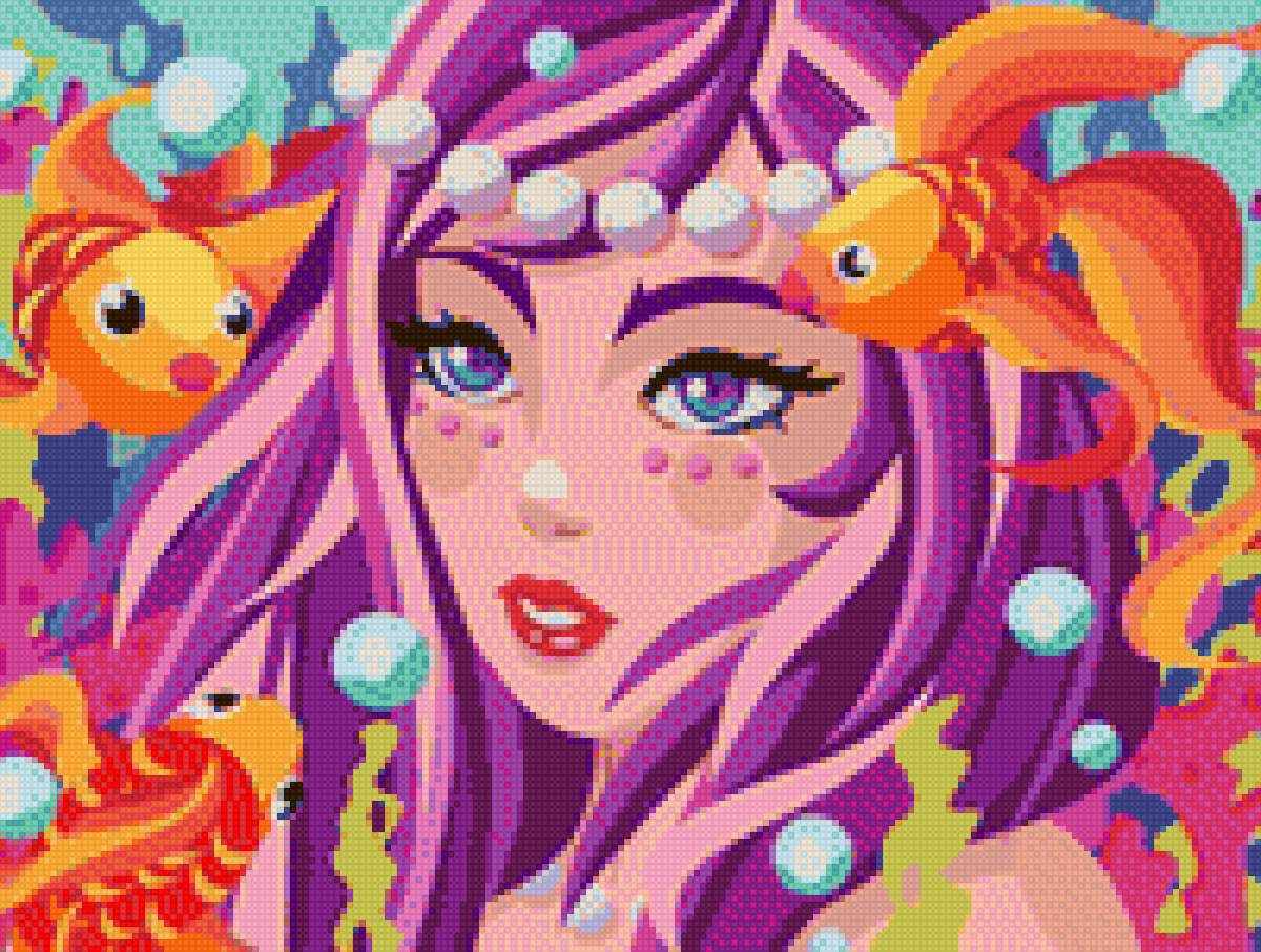 Русалочка - рыба, рыбка, море, русалочка, подводный мир, сказка, русалка - предпросмотр