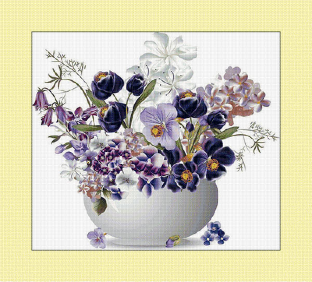 Букетик. - ваза, букет, цветы - предпросмотр