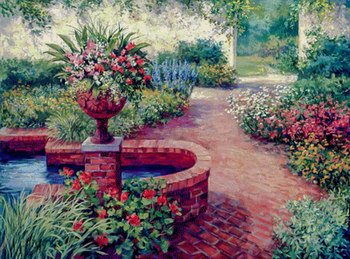 Garden Earn. - laurie snow-hein painter.scenarys.flowers and gardens. - предпросмотр