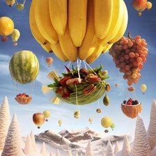 Схема вышивки «КАРЛ УОРНЕР.ПОЛЁТ НА ВОЗДУШНЫХ БАНАНАХ»