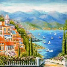 Italian Village By The Sea.