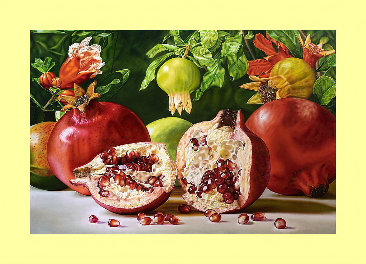 Гранат. Маленький натюрморт. - живопись, гранат, фрукты, натюрморт - оригинал