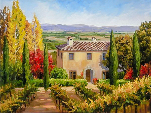 Autumn in the Valley. - susan hoehn painter.landscape - оригинал