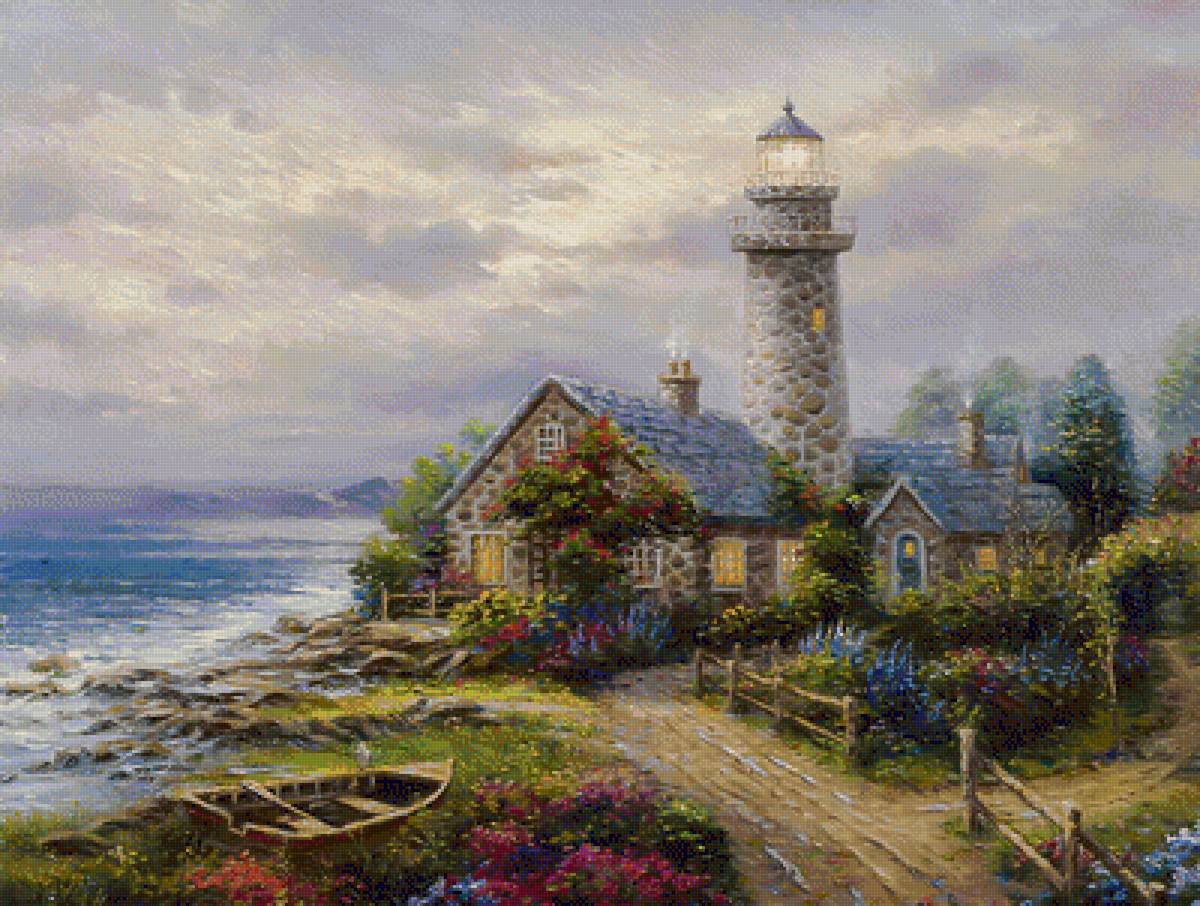Lighthouse. - ghambaro paintings. seascapes.flowers and gardens. - предпросмотр