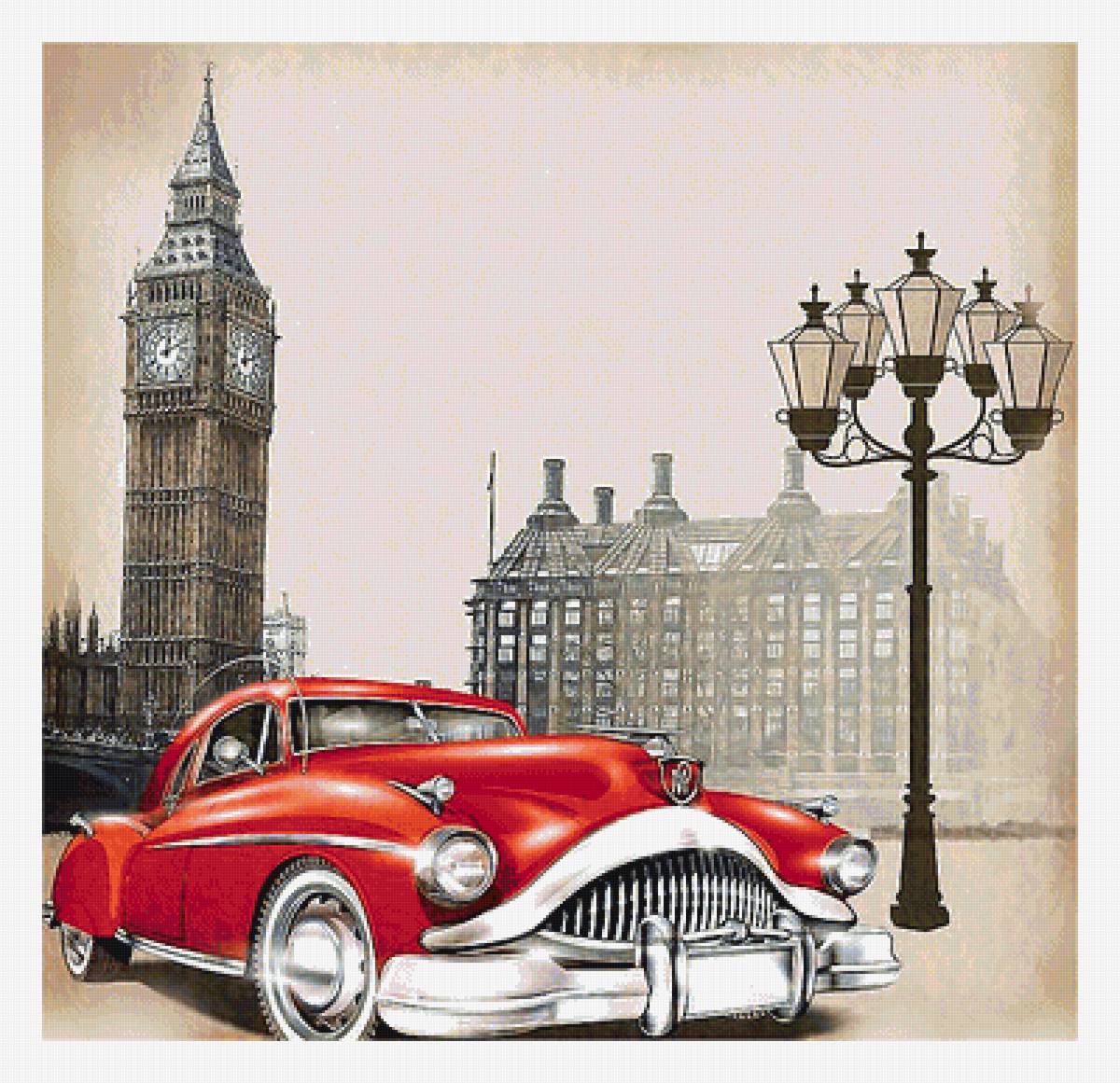 Серия "Ретро". Автомобиль - автомобиль, ретро - предпросмотр