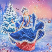 Схема вышивки «Снегурочка»