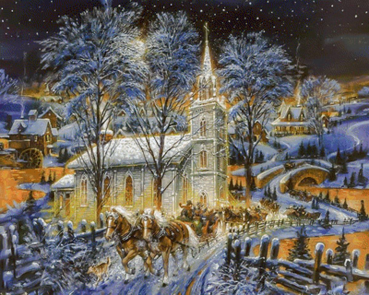 New Year. - snowscenes.people.animals. - предпросмотр